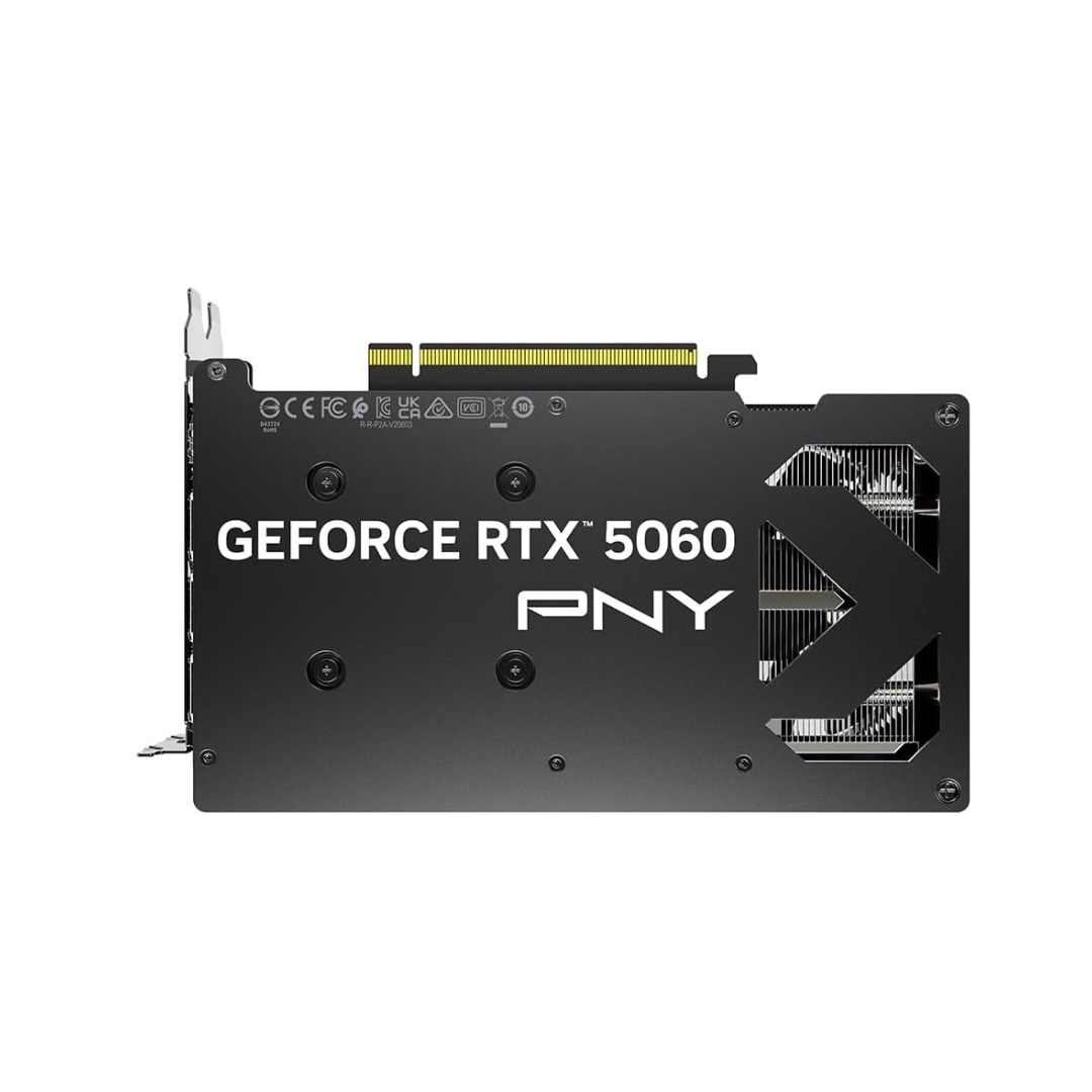 PNY GeForce RTX 5060 graphics card on a white background