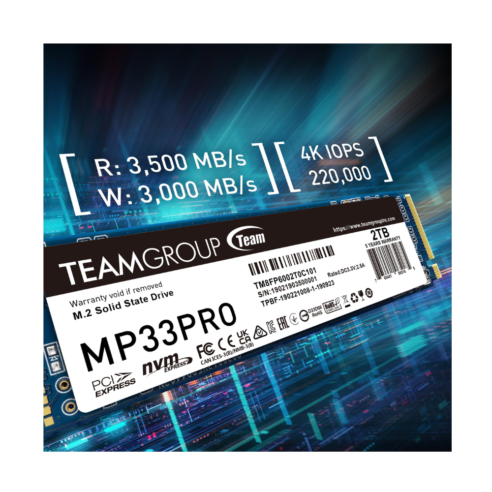 Team Group M.2 SSD- 2TB MP33 Nvme