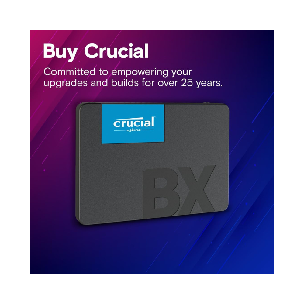 Crucial 2.5" SSD – BX500 Series (1TB & 2TB)