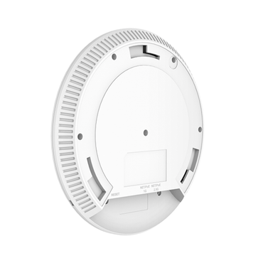 White smoke detector on a white background