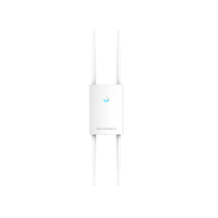 White Wi-Fi range extender with antennas on a white background