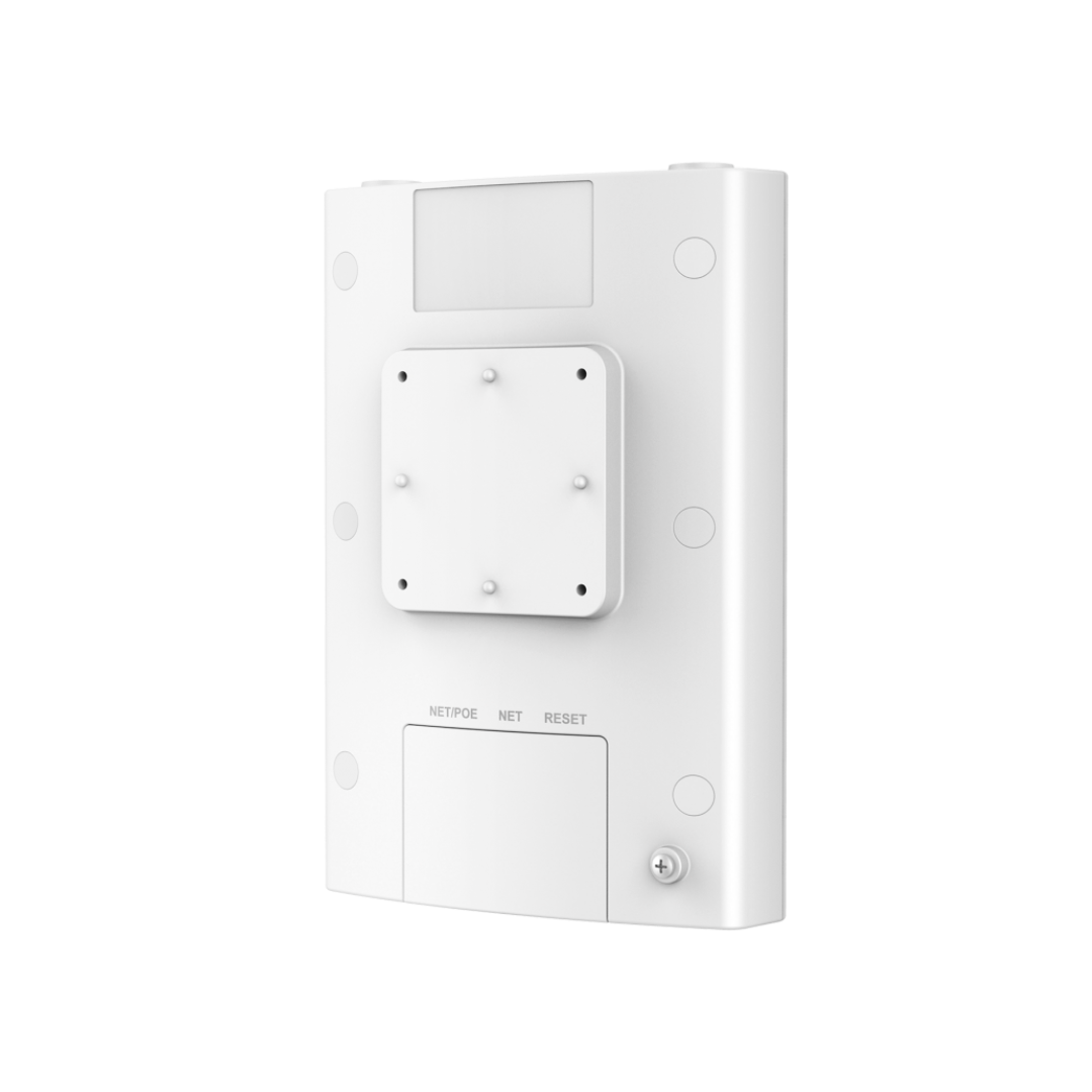 White electronic device with buttons and a display on a white background