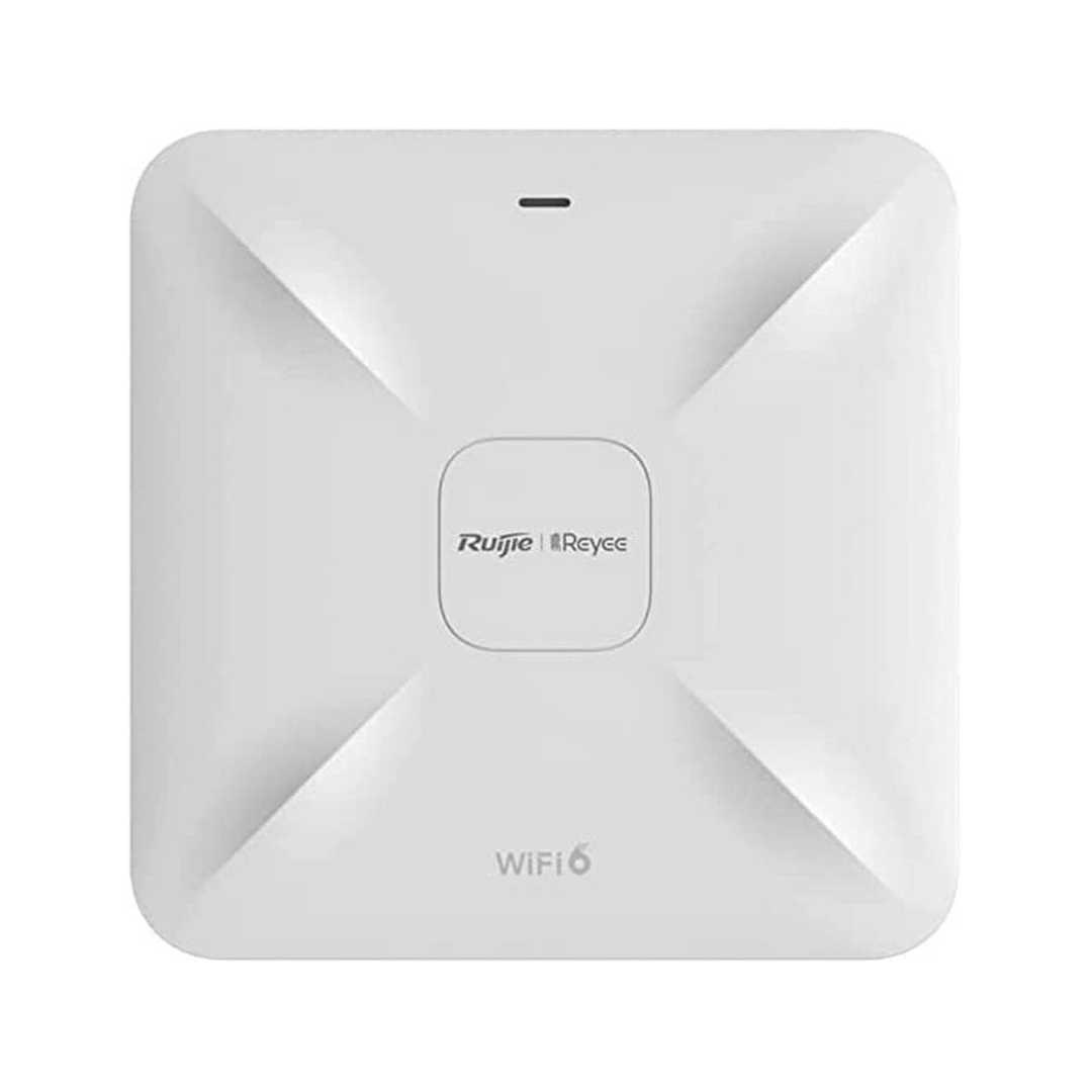 White wireless access point with 'Ruijie' branding on a white background