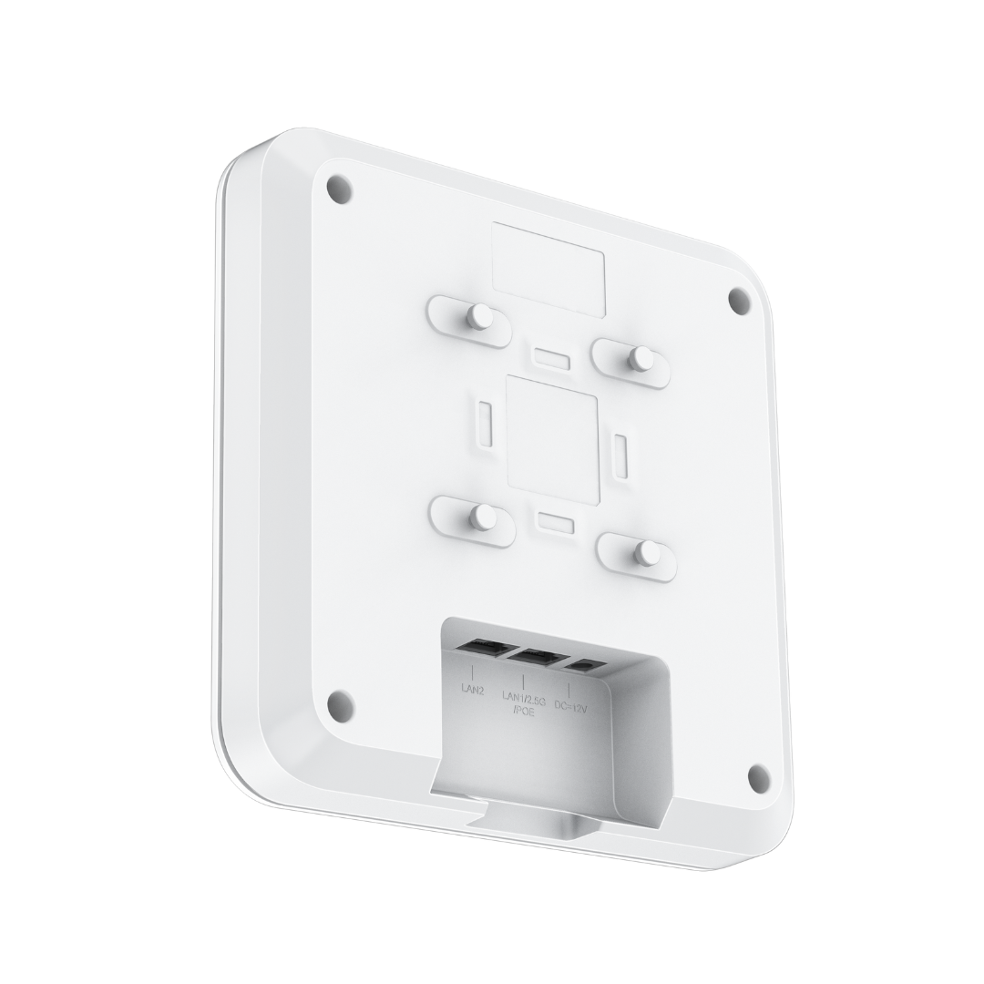 White wall-mounted device with ports on a white background