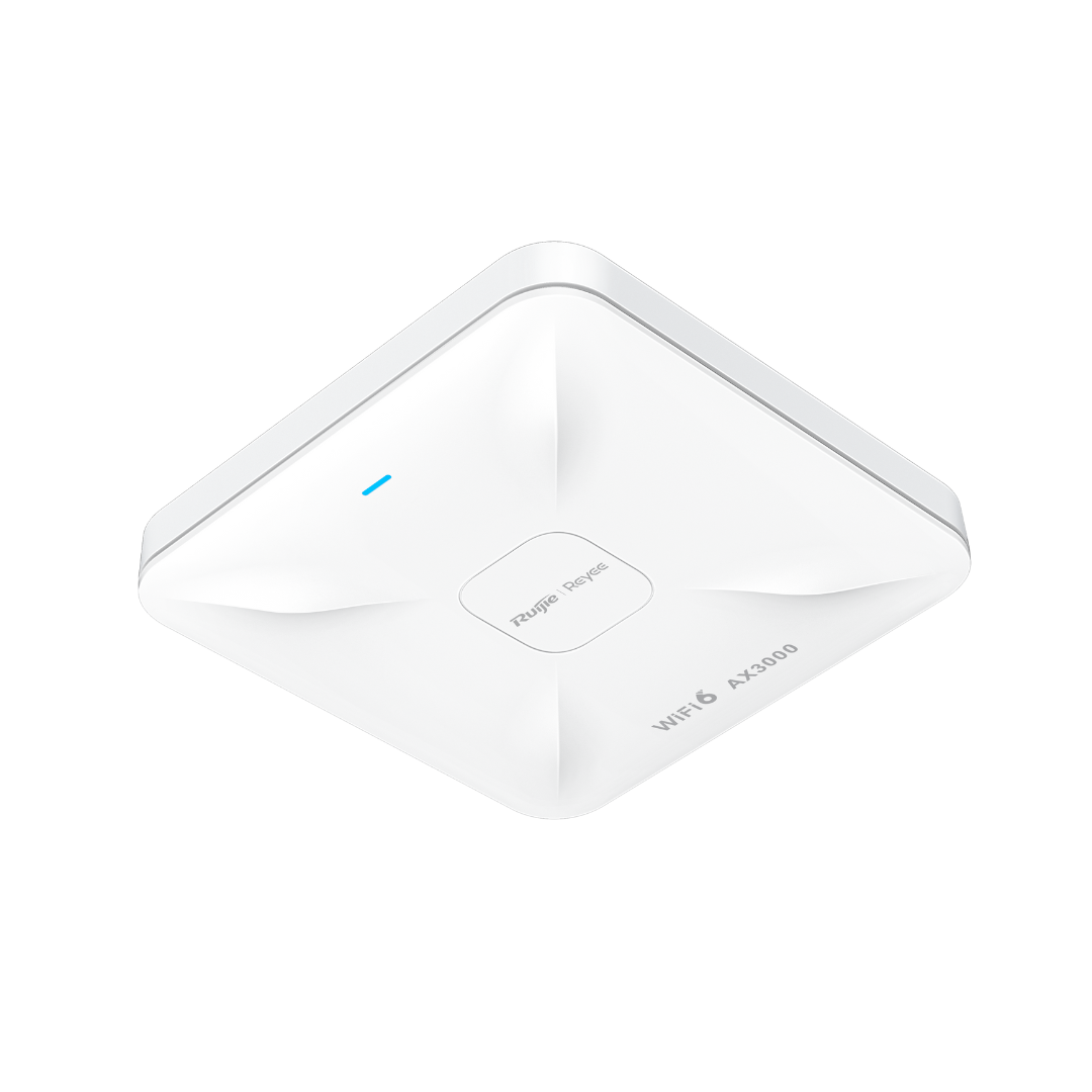 White Wi-Fi 6 AX3000 router on a white background