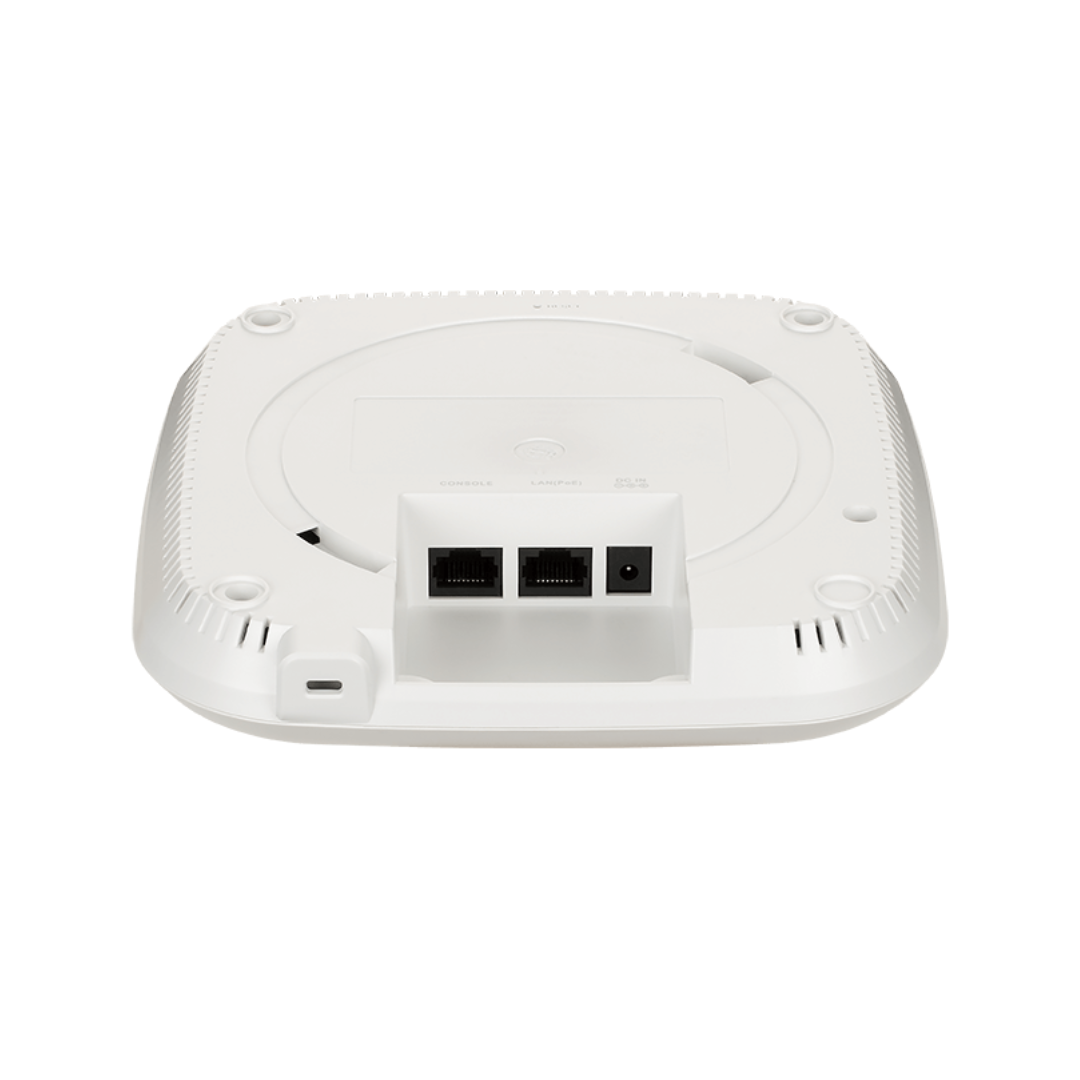 White electronic device with ports on a white background