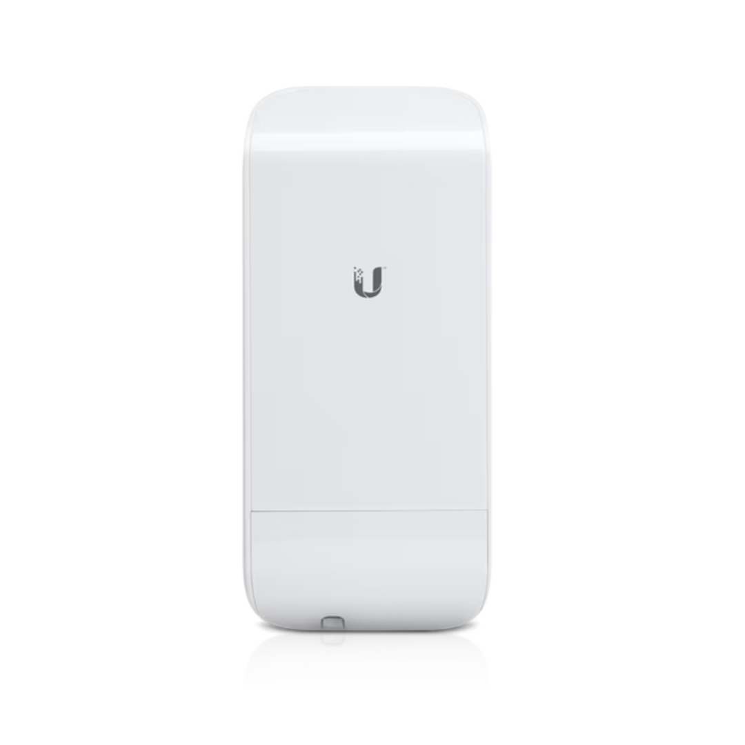 White Ubiquiti network device on a white background