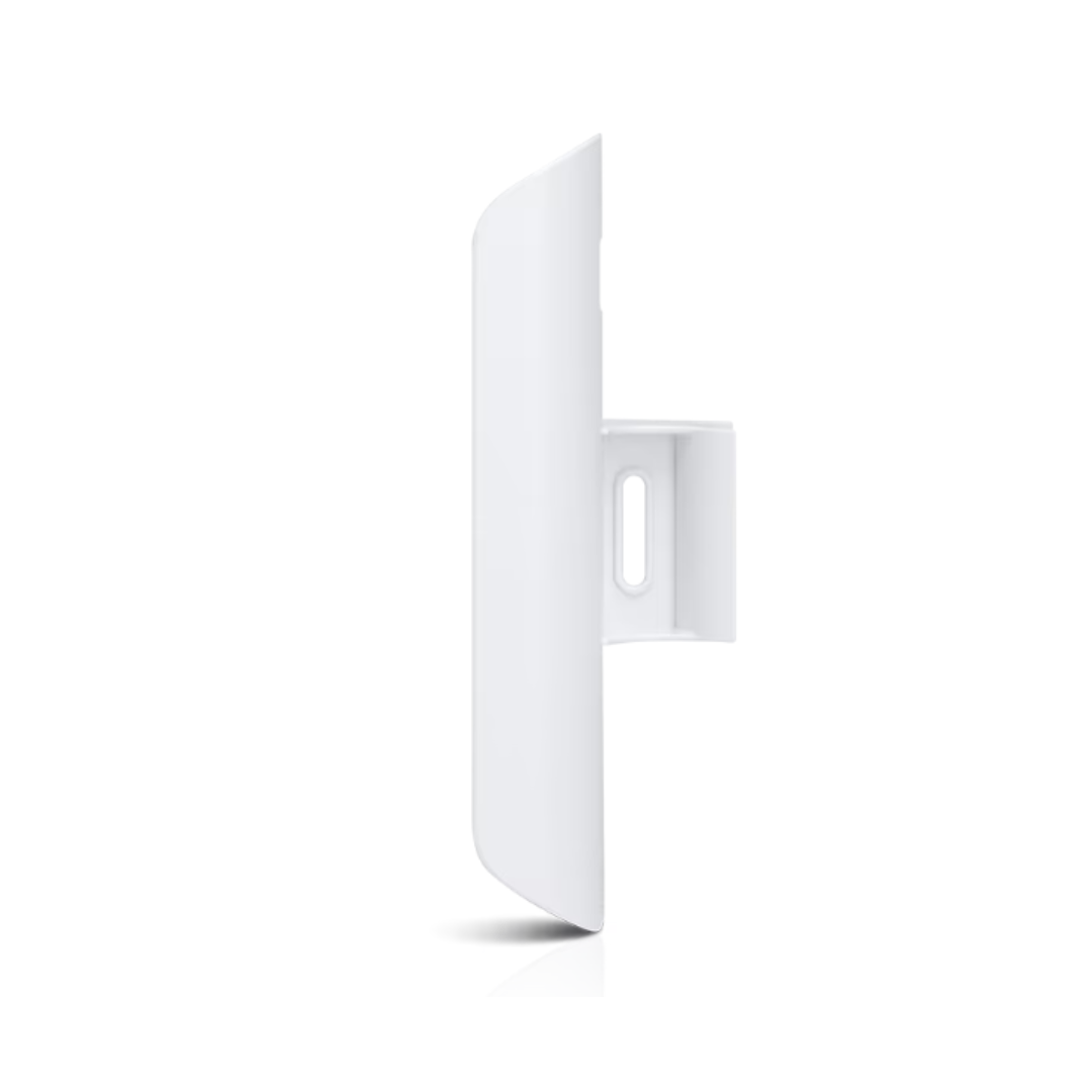 White wall-mounted bracket on a white background