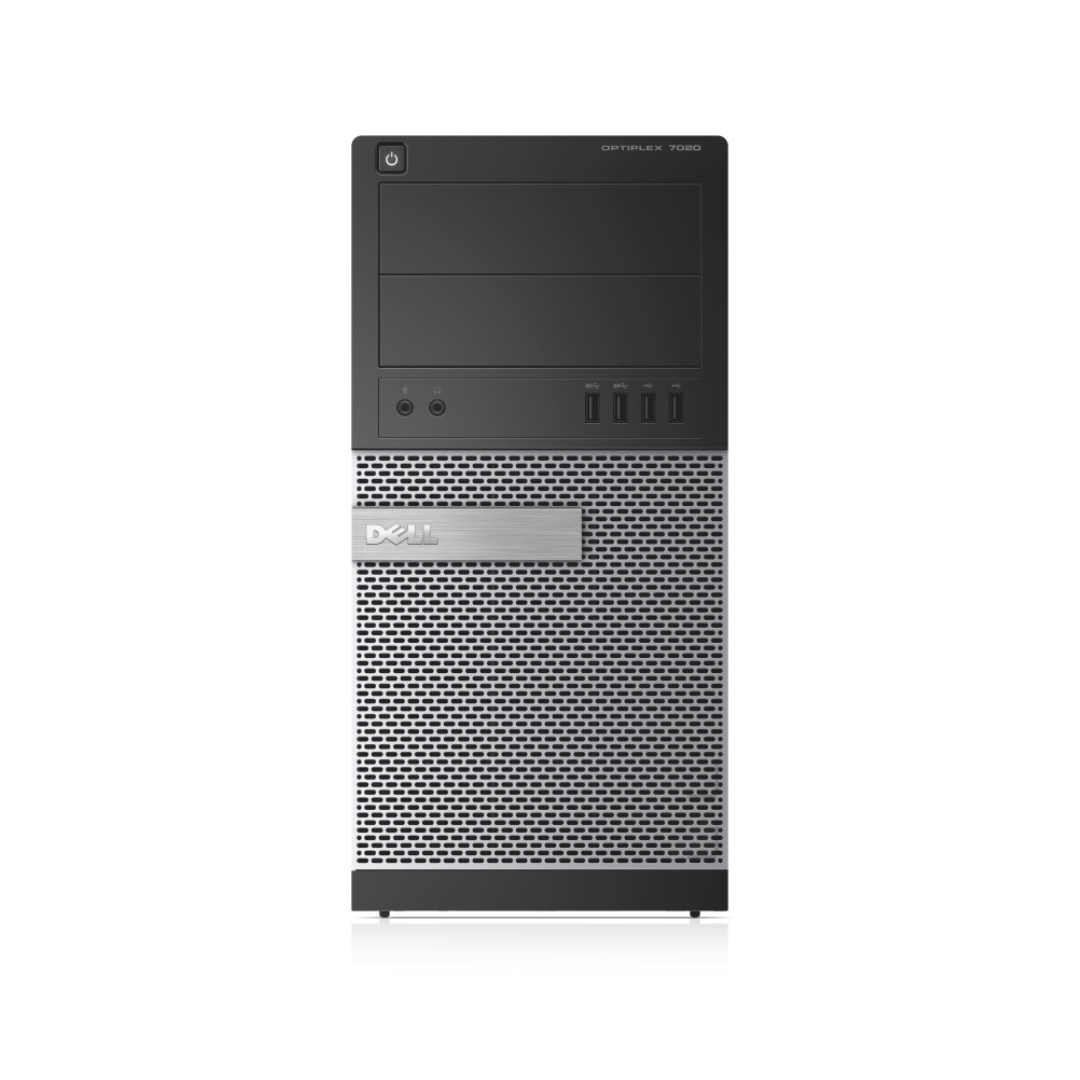 Dell computer tower on a white background