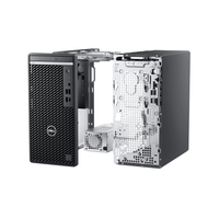 Dell server tower with open side panel on a white background