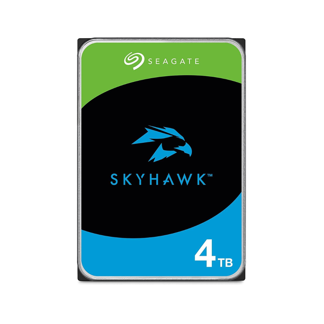 Seagate SkyHawk 4TB hard drive on a white background