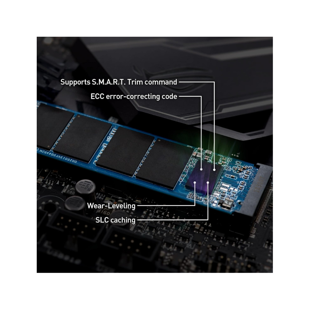 Close-up of a computer hard drive with labeled features on a white background