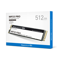 TeamGroup MP33 PRO M.2 solid state drive packaging on a white background