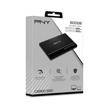 PNY SSD packaging on a white background