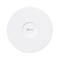 White TP-Link wireless access point on a white background