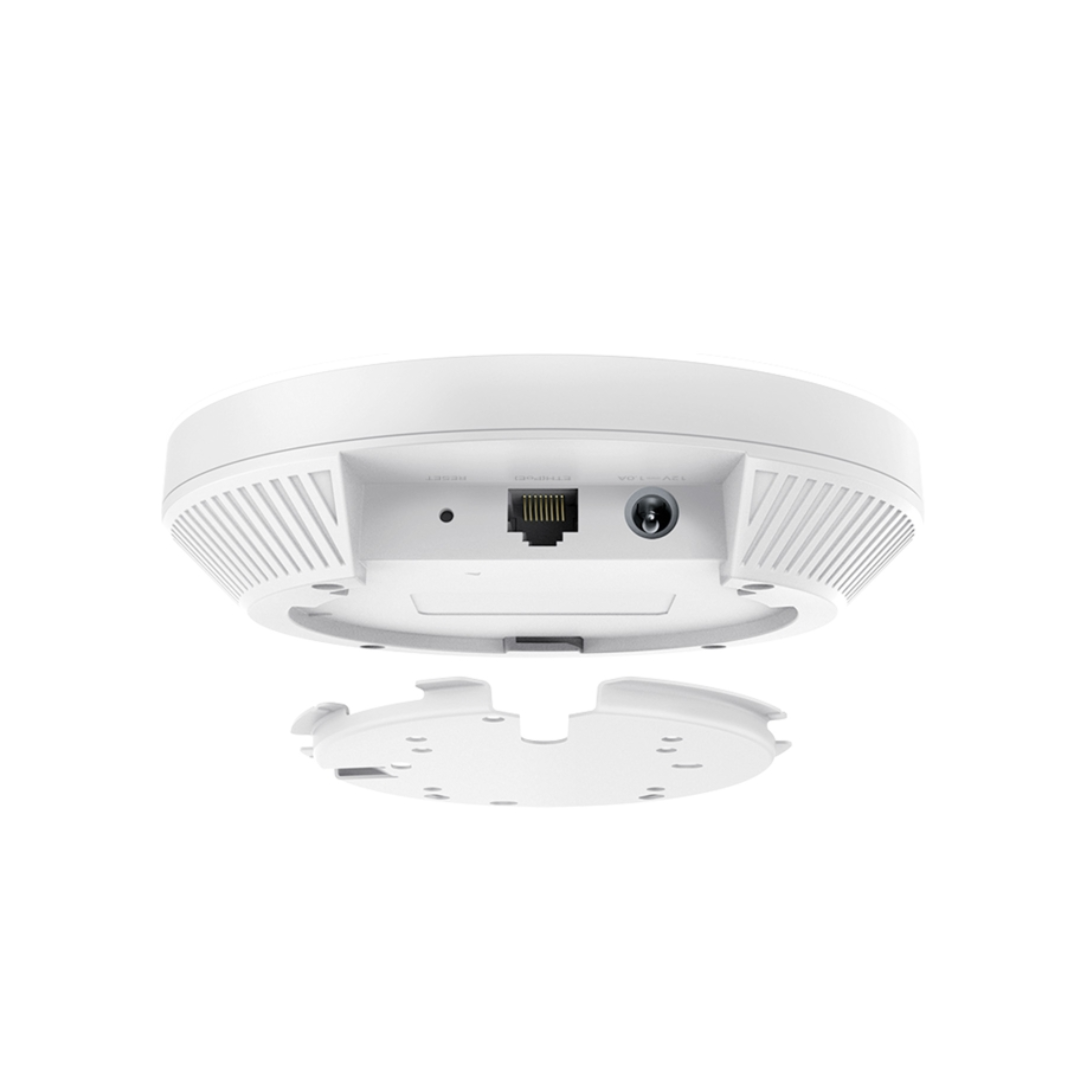 White smoke detector on a white background
