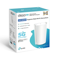 TP-Link Deco router packaging with Wi-Fi 6 and AX3000 branding on a white background