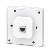 White wall plate with Ethernet port on a white background