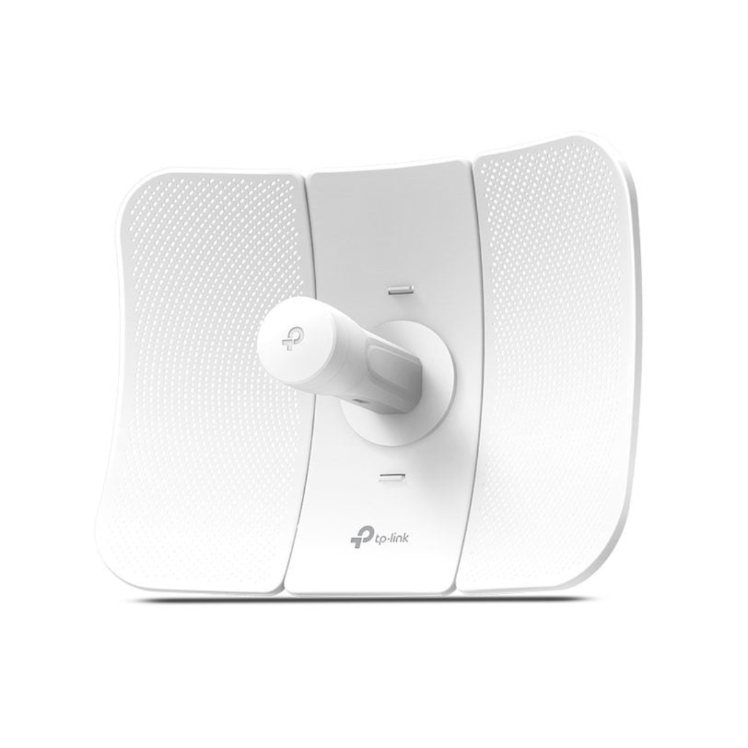 White wireless router with TP-Link logo on a white background