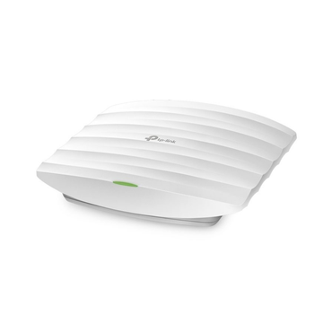 White TP-Link Wi-Fi access point on a white background
