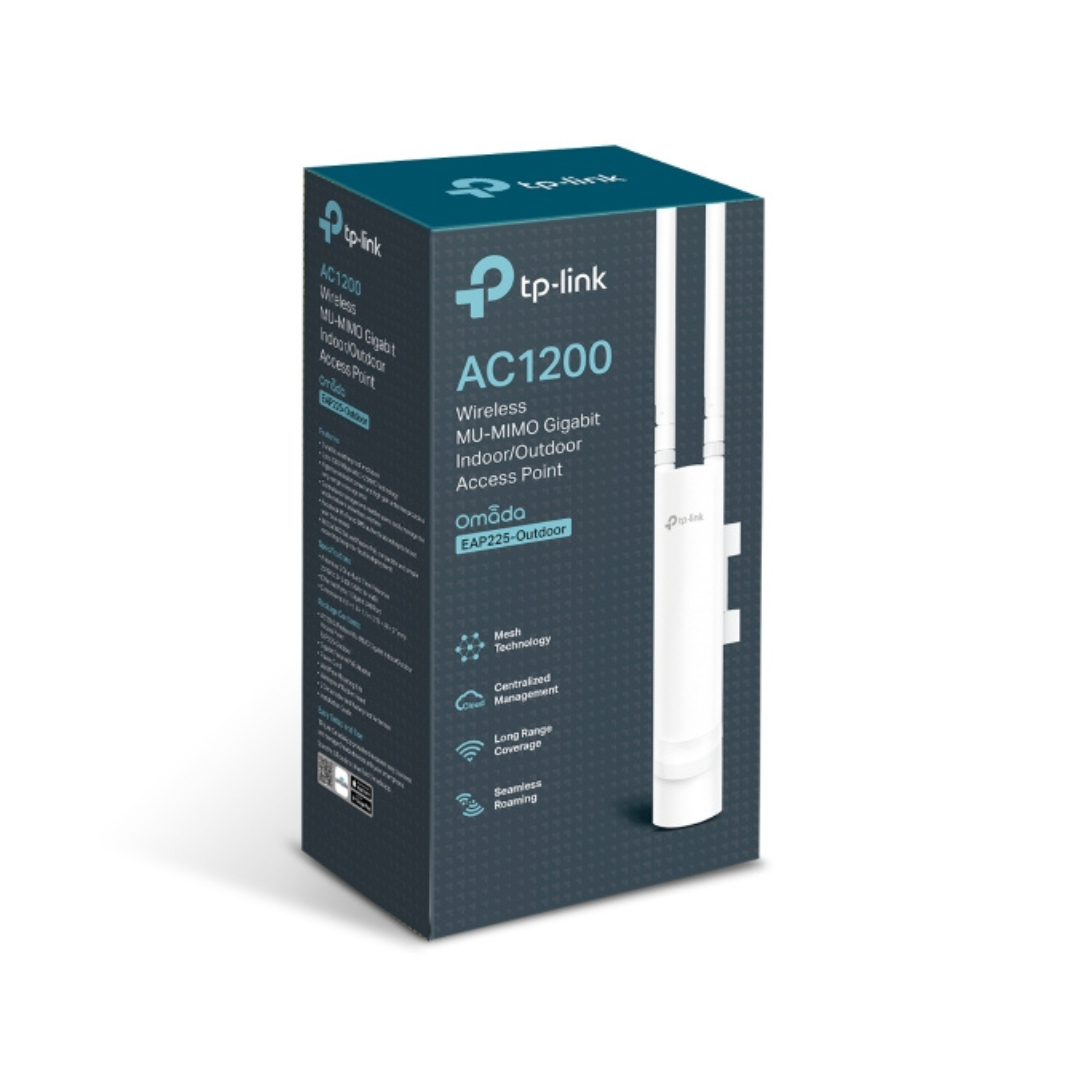 TP-Link AC1200 wireless router packaging on a white background