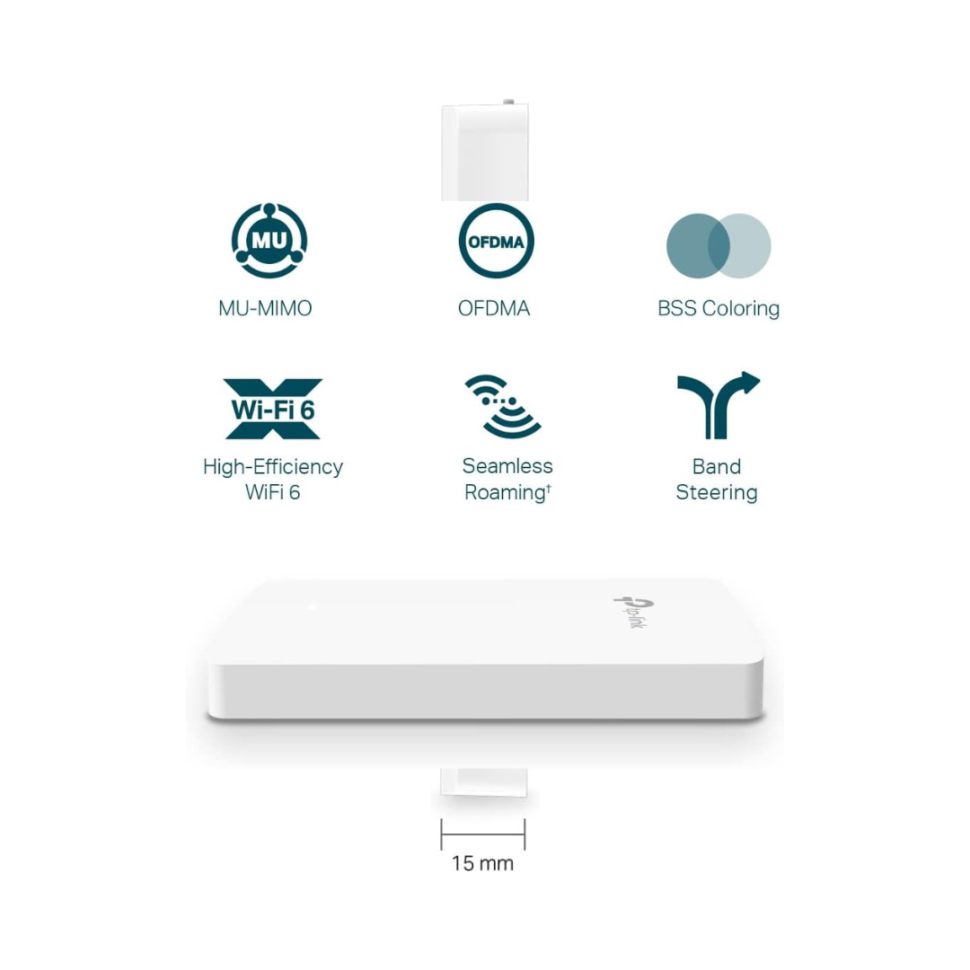 White router with technical features labeled on a white background