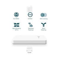 White router with technical features labeled on a white background