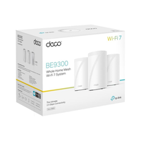 TP-Link Deco BE9300 Whole Home Mesh WiFi 7 System packaging on a white background