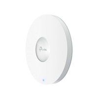 White TP-Link Wi-Fi access point on a white background