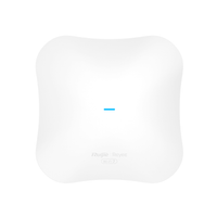 White electronic device with a blue indicator light on a white background