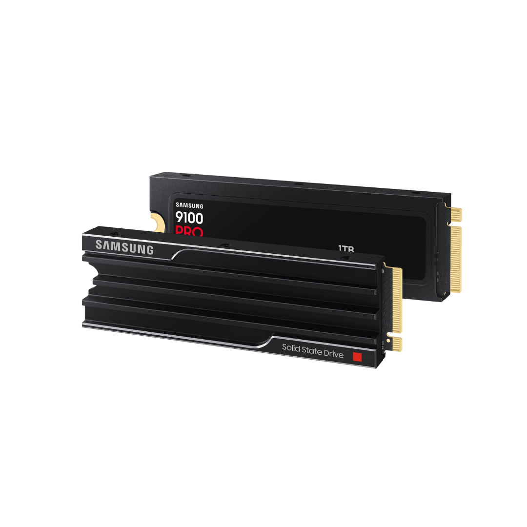 Samsung 9100 Pro solid-state drive on a white background