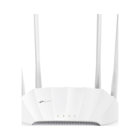 White router with antennas on a white background