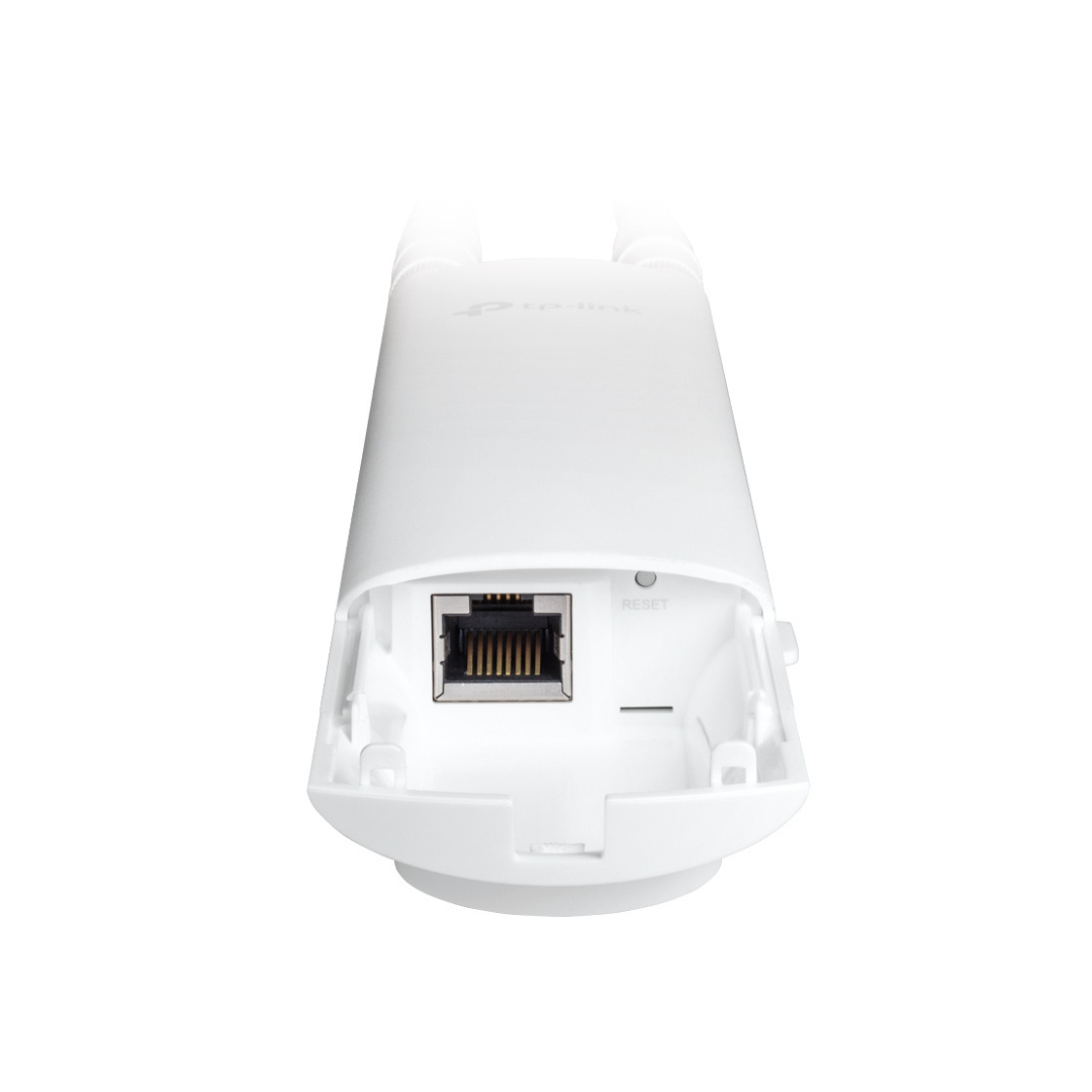 White network router on a white background