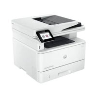 White HP printer on a white background
