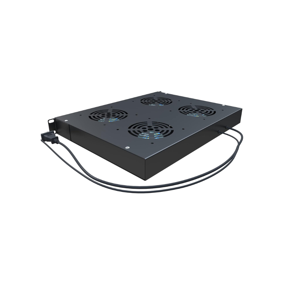 Rack Mount Fan - 4 Fans Server Cooling System - 1U 42" Rackmount Cabinet Panel