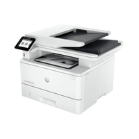 White HP printer on a white background
