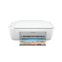 White printer with a printed document on a white background