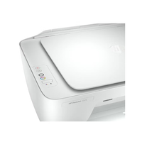White HP printer on a white background