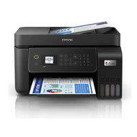 Epson printer with printed documents on a white background