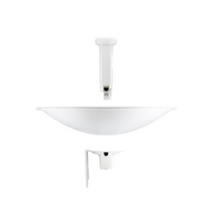 White ceiling fan with light fixture on a white background