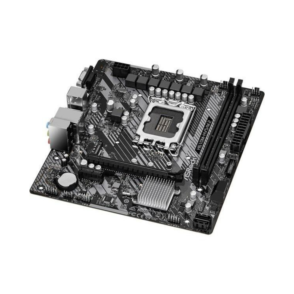 Computer motherboard on a white background