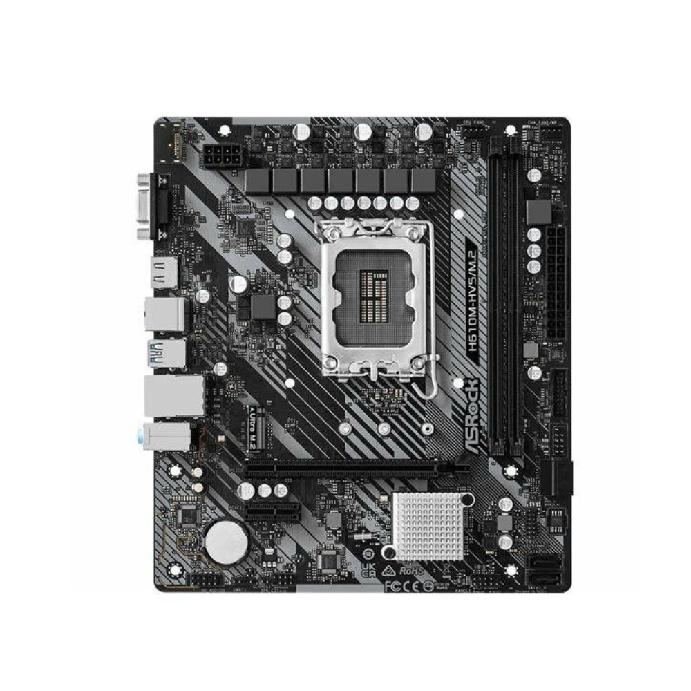 Computer motherboard on a white background