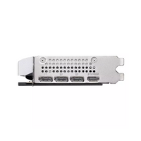 Computer graphics card with multiple ports on a white background
