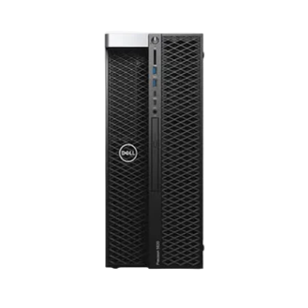 Dell computer tower on a white background