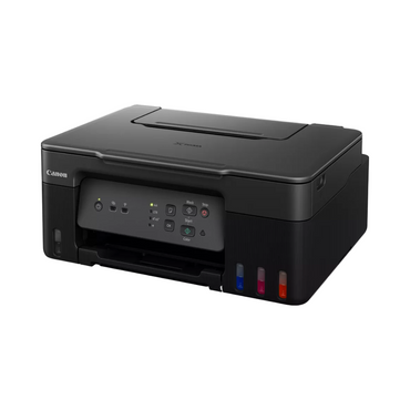Black Canon printer on a white background