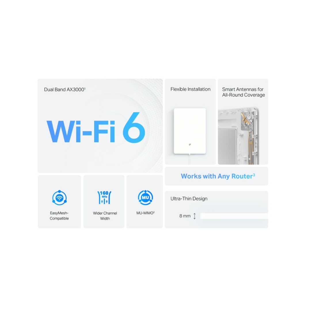 Tp-Link Ax3000 Dual-Band Wi-Fi 6 Air Range Extender Archer AIR E5