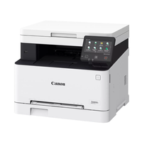 Canon printer with a touchscreen display on a white background