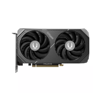 Graphics card with dual fans on a white background
