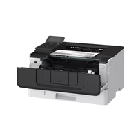 Black and white printer on a white background